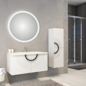 Aquanil Oriz 80 Cm Banyo Dolabı - Beyaz