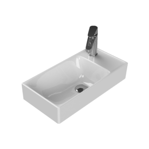 Turkuaz Etajerli Lavabo, Sharp, 50x25 cm