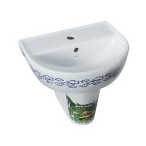 Turkuaz Lavabo, Yumurcak, 35x45 cm